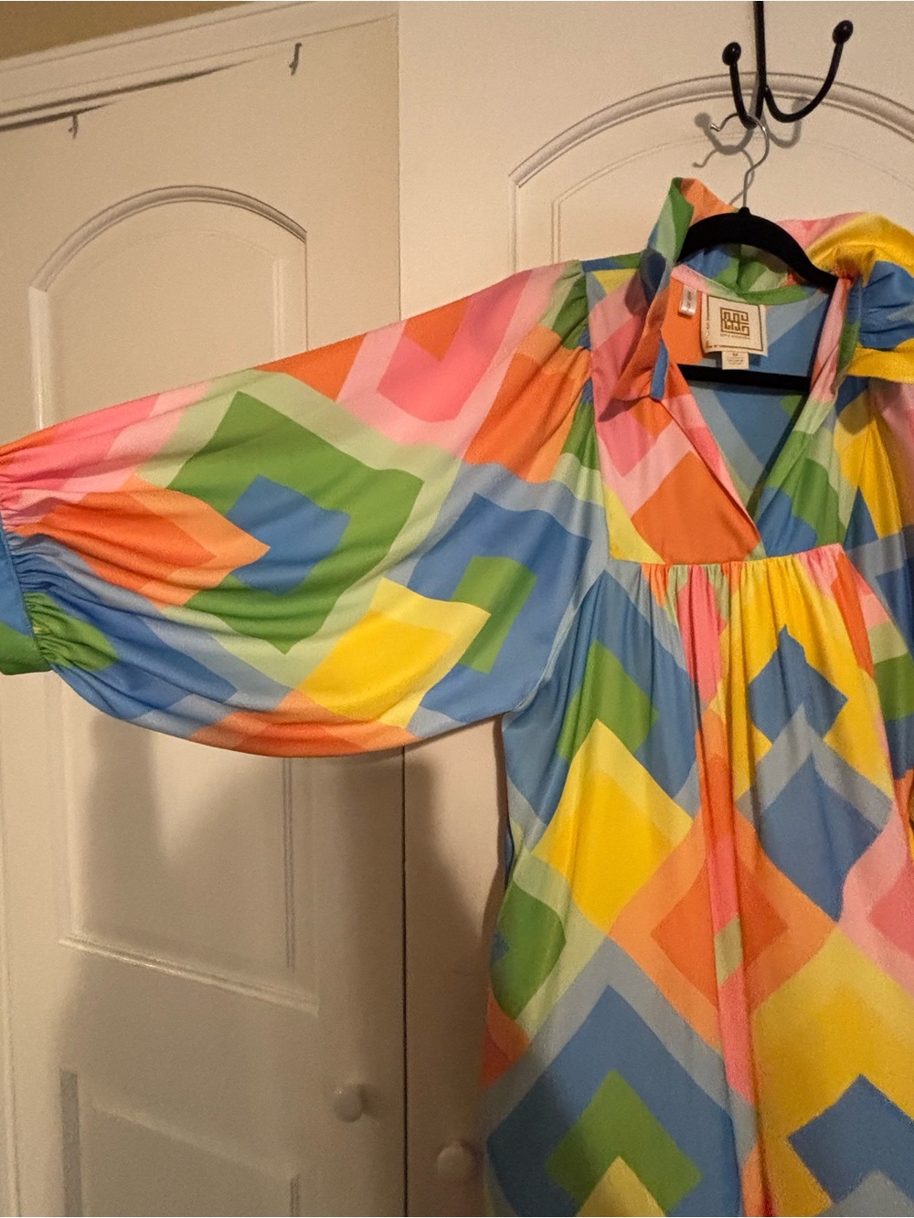 Bright Geometric Multicolor Women’s Dress - Picture 5 of 7